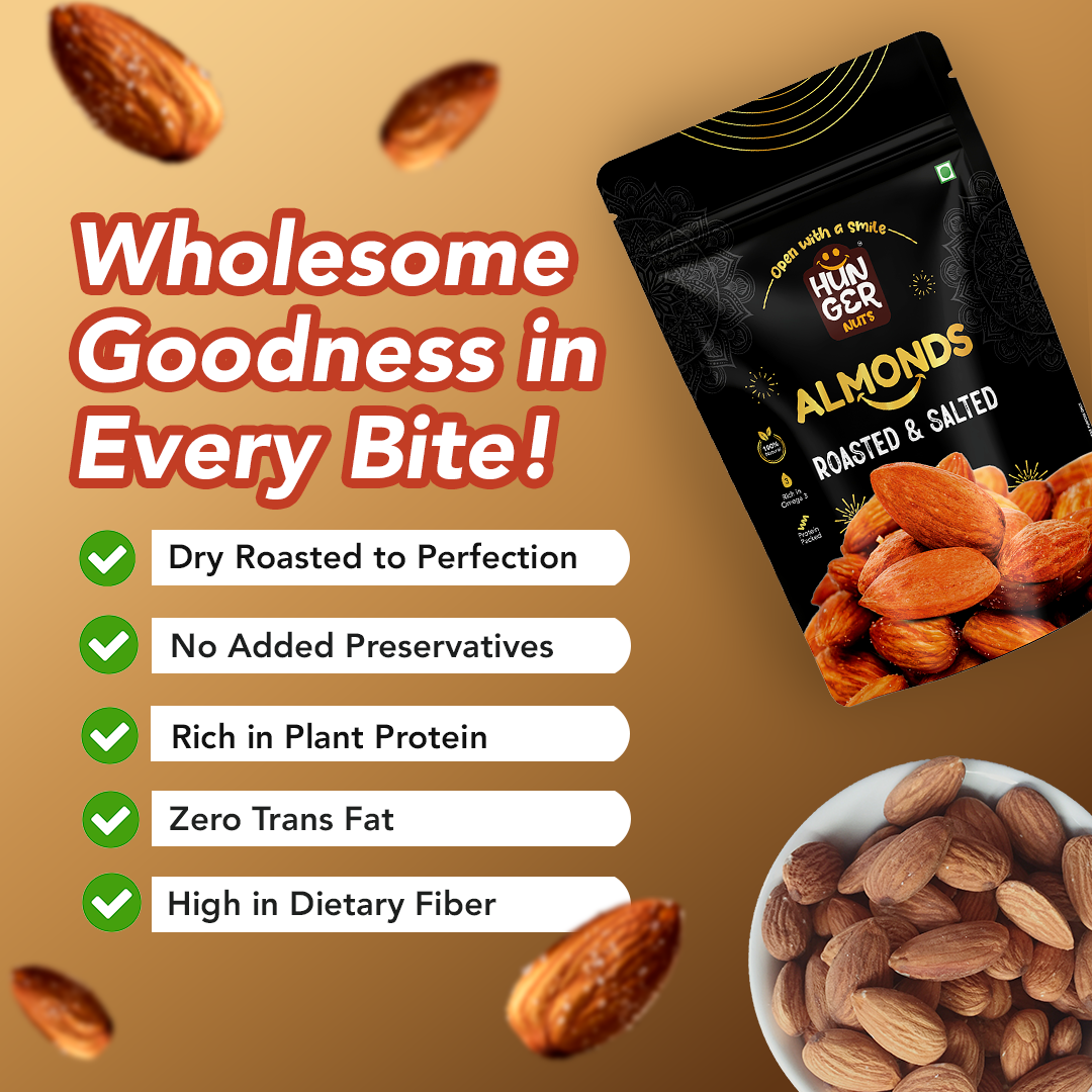Hunger Roasted & Salted Almonds