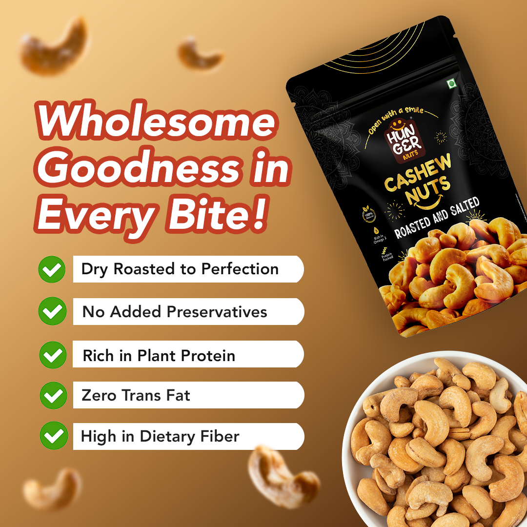 Hunger Roasted & Salted Cashews