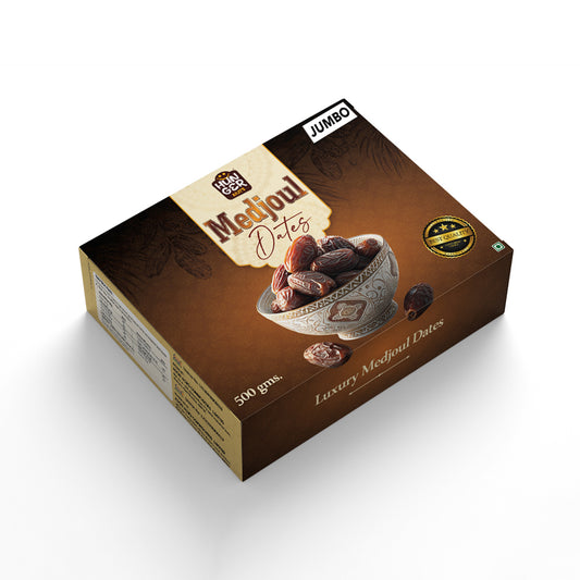 Hunger Jumbo Medjool Dates | Premium Extra Large Khajoor | 500g & 1kg