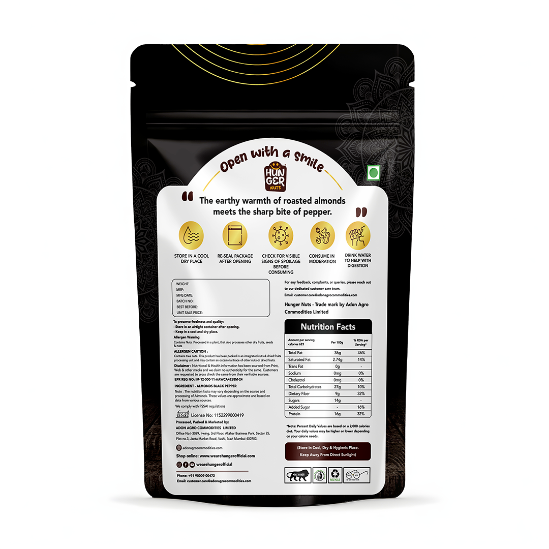 Hunger Black Pepper Almonds