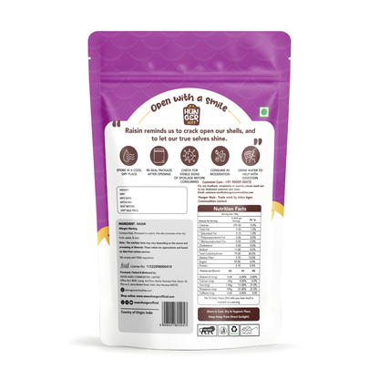 Hunger Classic Raisins | Premium Golden Kishmish Online | Seedless | Natural Sugar