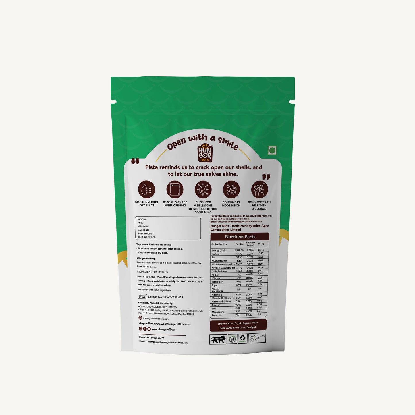 Hunger Classic Pistachio