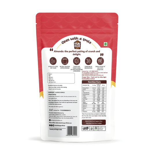 Hunger Classic Almonds | Premium Quality | Raw Badam Online | 100% Natural
