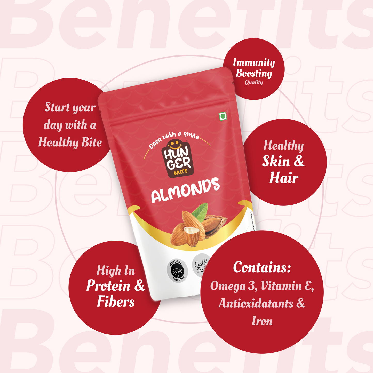 Hunger Classic Almonds | Premium Quality | Raw Badam Online | 100% Natural