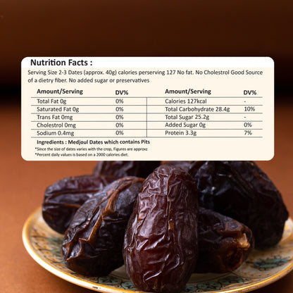 Hunger Jumbo Medjool Dates | Premium Extra Large Khajoor | 500g & 1kg