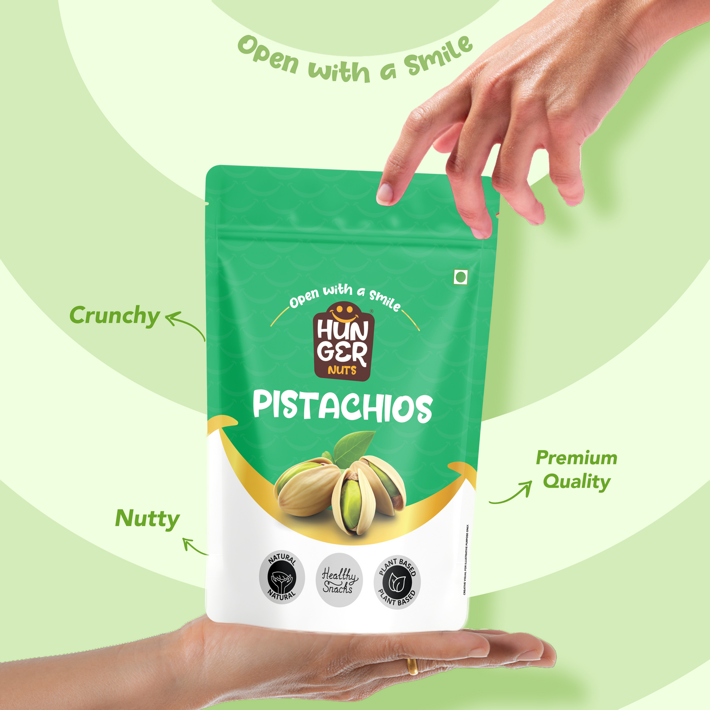 Hunger Classic Pistachios | Premium Pista Nuts Online | Crunchy | Protein Rich