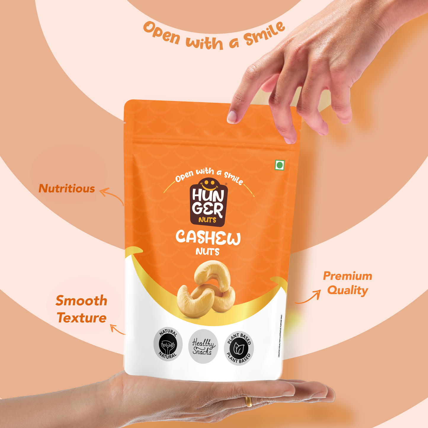 Hunger Classic Cashews | Premium Whole Cashew Nuts | Kaju | Organic
