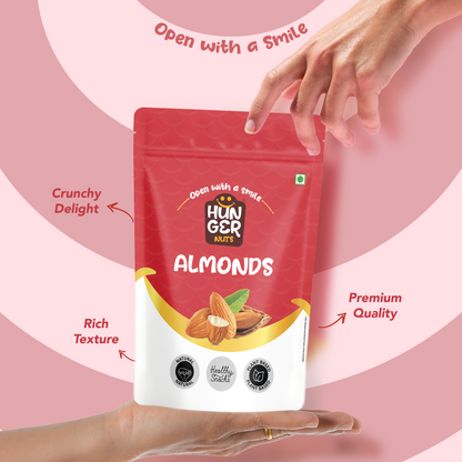 Hunger Classic Almonds | Premium Quality | Raw Badam Online | 100% Natural