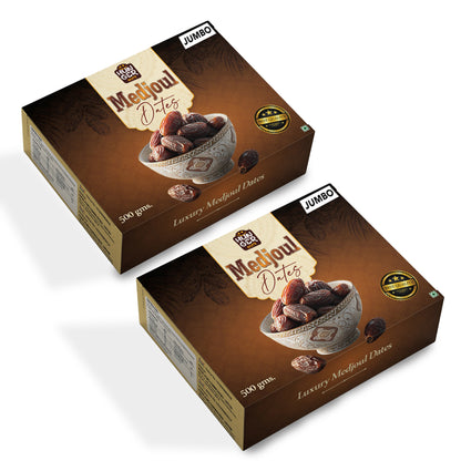 Hunger Jumbo Medjool Dates | Premium Extra Large Khajoor | 500g & 1kg